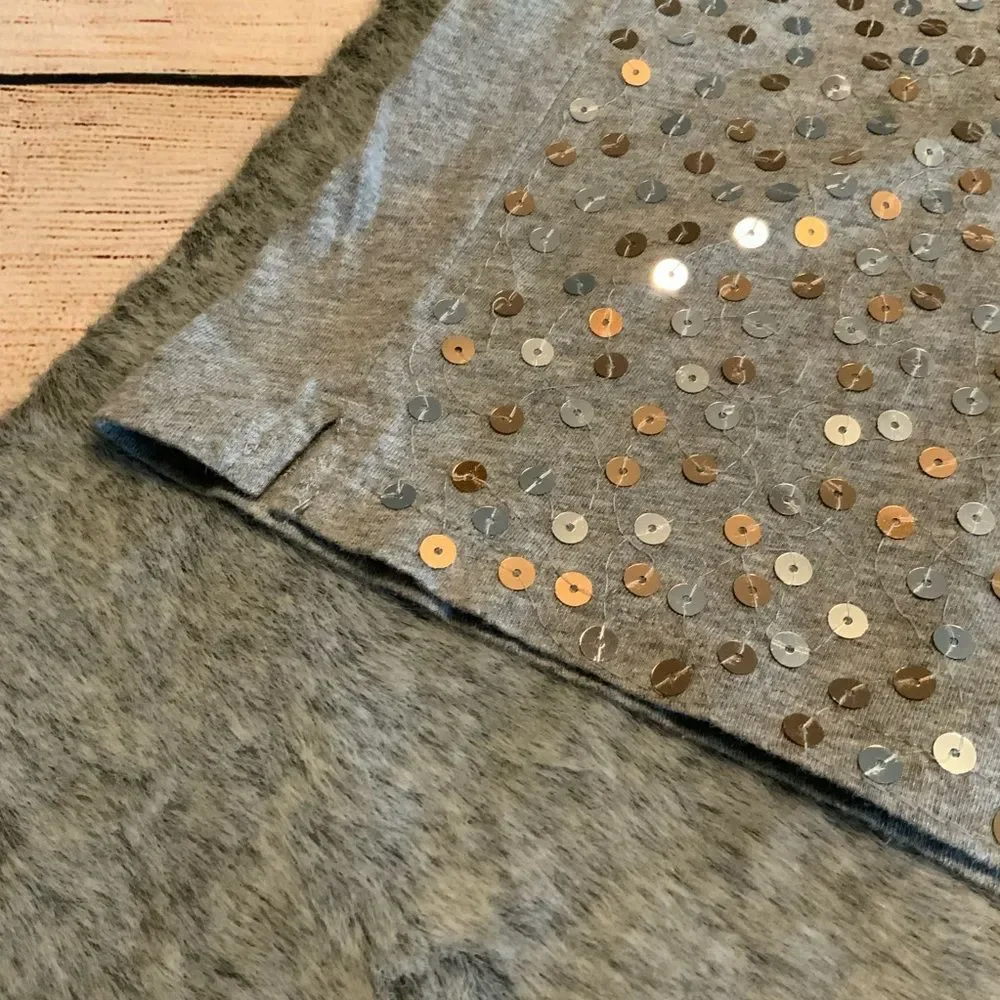 J. Crew Silver Sequin Top Size S